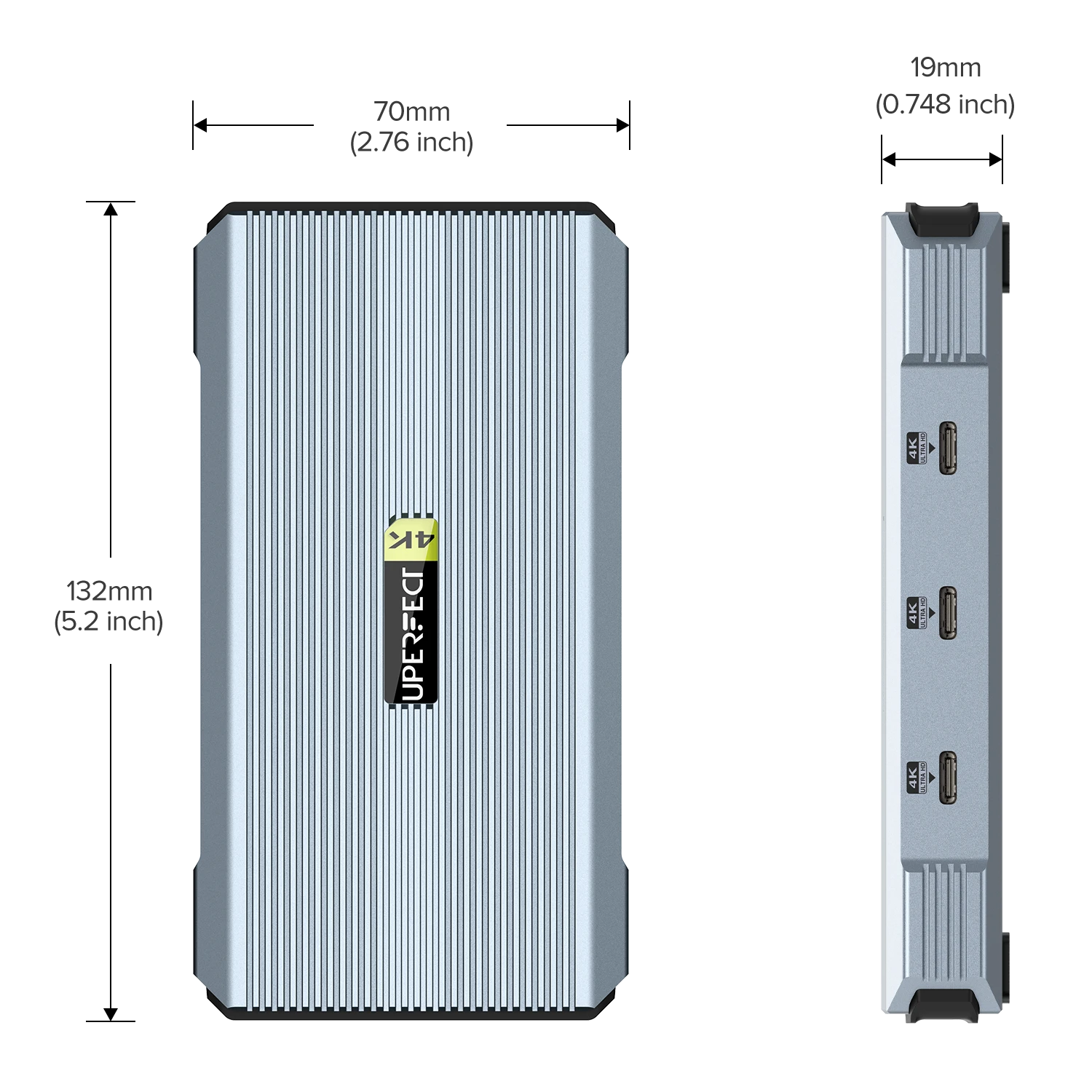 UHub Power X3 - 3-in-1-Dockingstation mit USB-C-Anschluss für drei 4K-Monitore mit 60 Hz für Windows