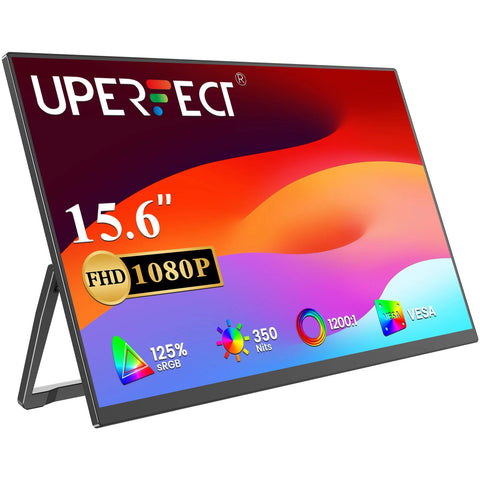 USetup T4 - Weißer Monitor 15,6 Zoll Gaming Computer Pc 1080P 60 Hz